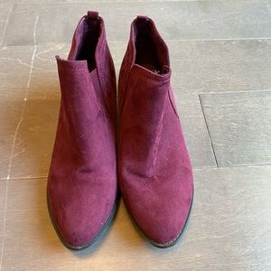 Burgundy short booties from Francesca’s